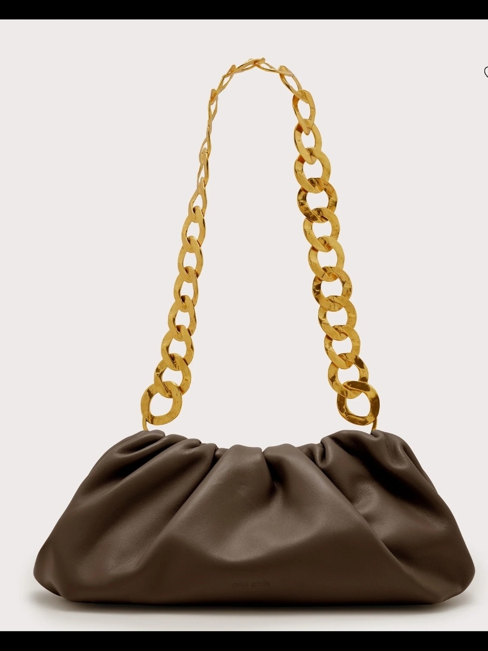 Cult Gaia Dulce In Brown Leather, Gold-tone Strap, NWT